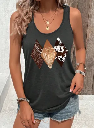 COWSKULL GRAPHIC T SHIRT