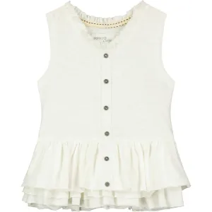 Cream Peplum Top..