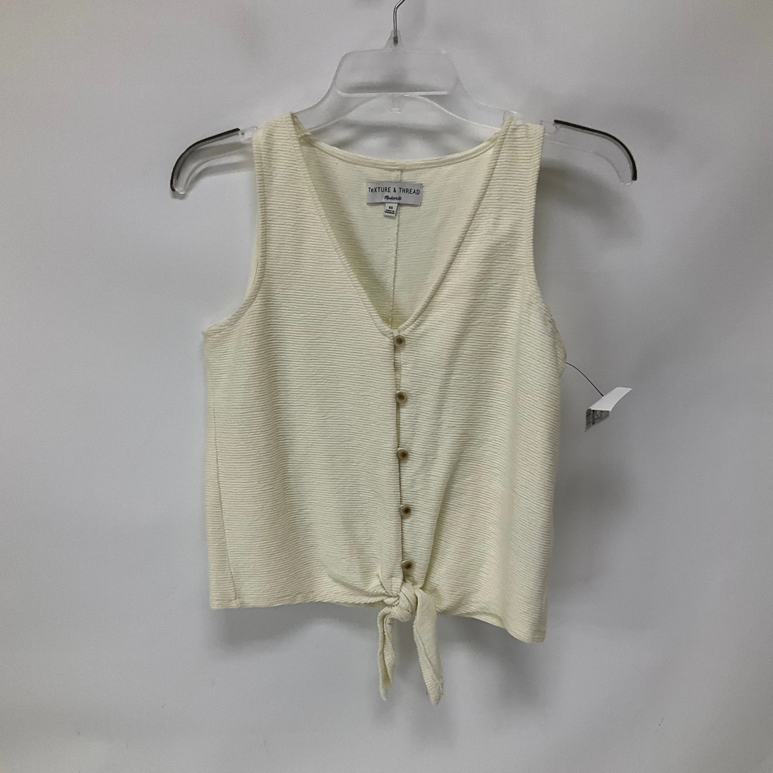 Cream Top Sleeveless Madewell, Size Xs