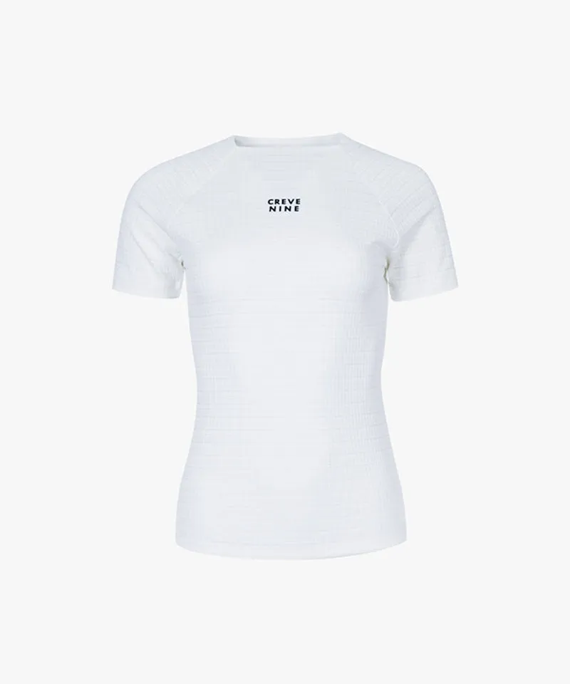 CREVE NINE: Women's Striped Mock Neck T-Shirt - 2 Colors