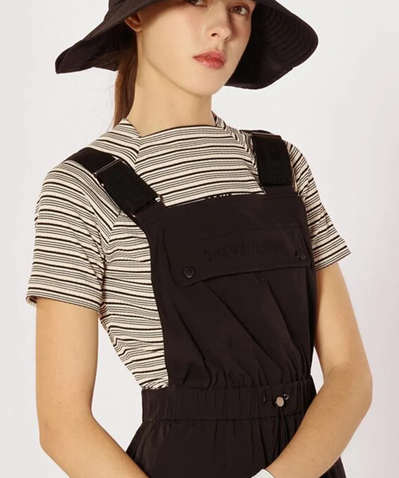 CREVE NINE: Women's Striped Mock Neck T-Shirt - 2 Colors