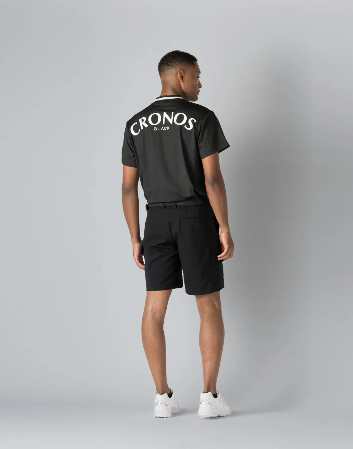 CRONOS BLACK CARGO SHORTS【BLACK】