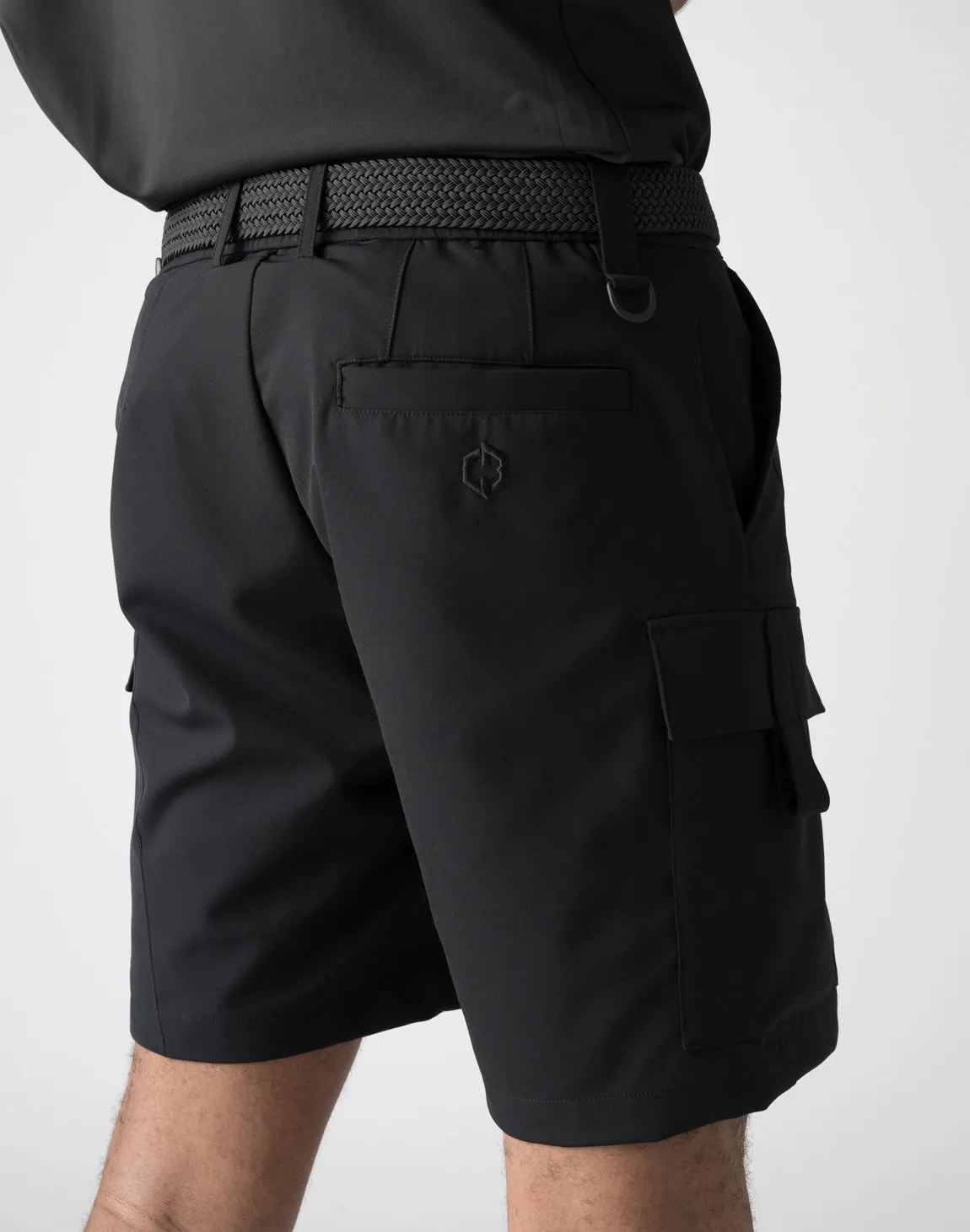 CRONOS BLACK CARGO SHORTS【BLACK】