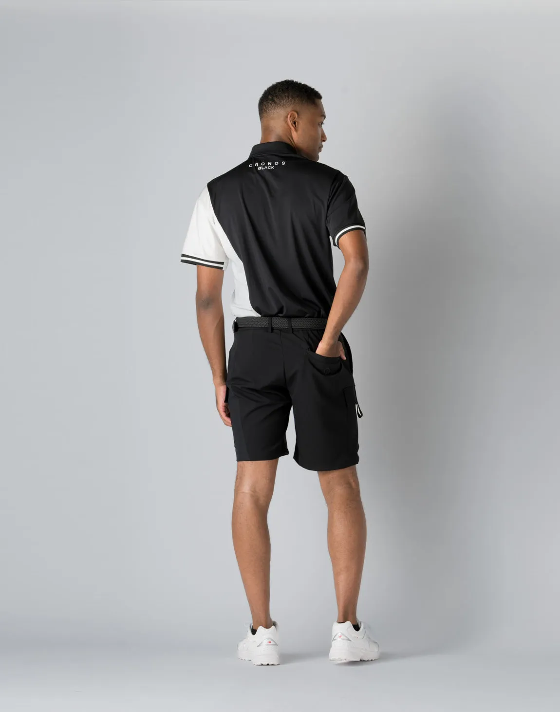 CRONOS BLACK CARGO SHORTS【BLACK】