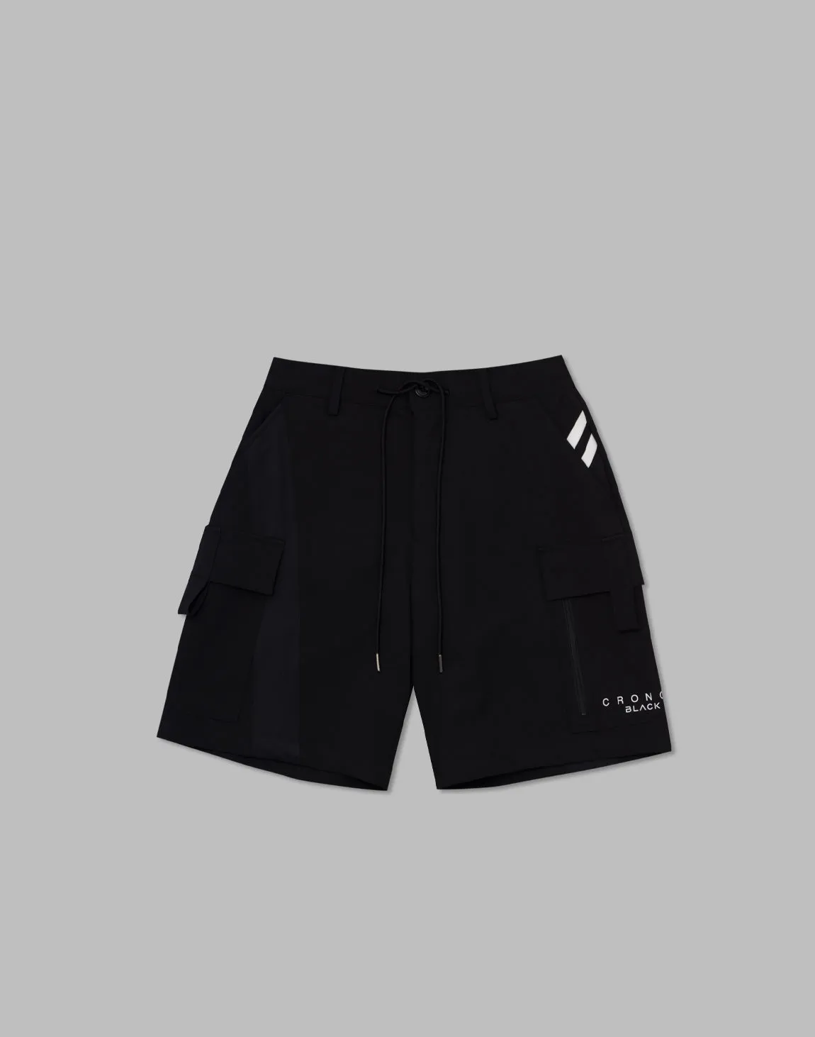 CRONOS BLACK CARGO SHORTS【BLACK】