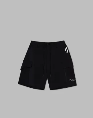 CRONOS BLACK CARGO SHORTS【BLACK】