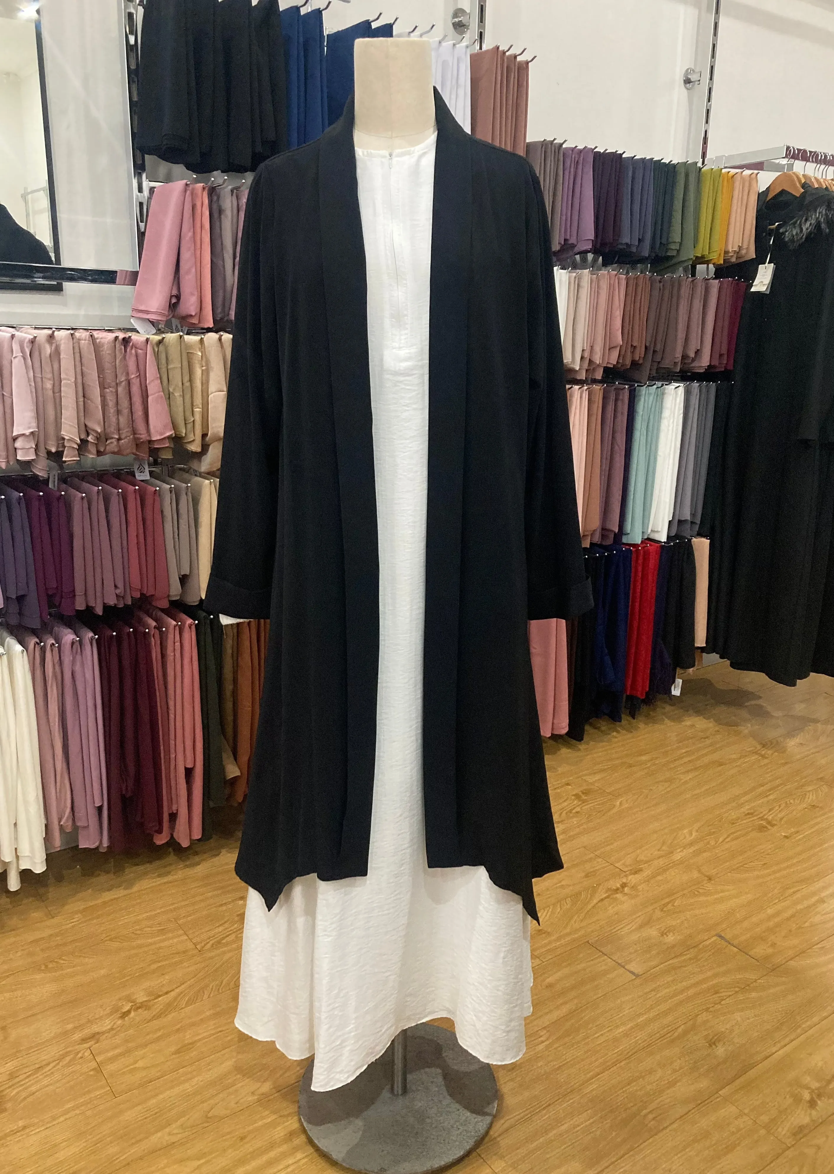 Cuffed Sleeve Cardi - Black
