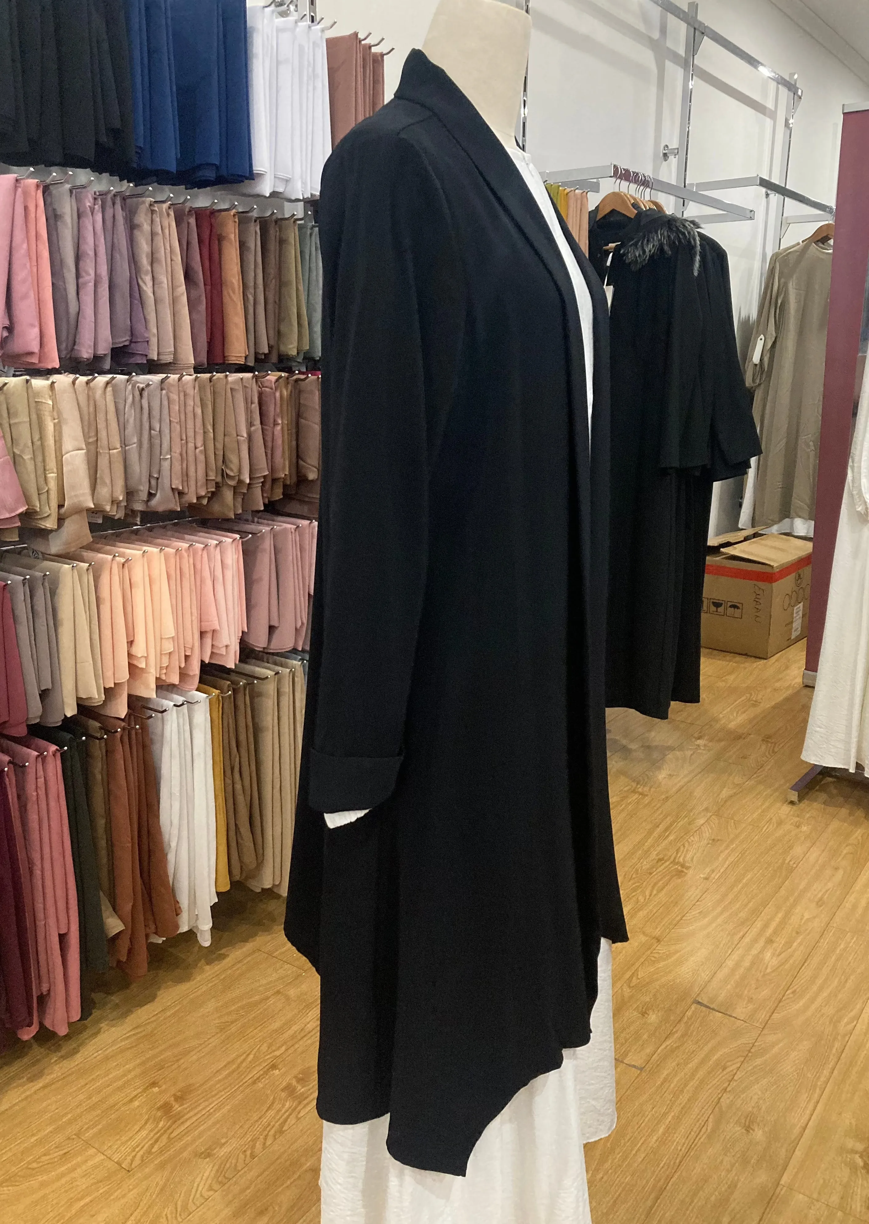 Cuffed Sleeve Cardi - Black