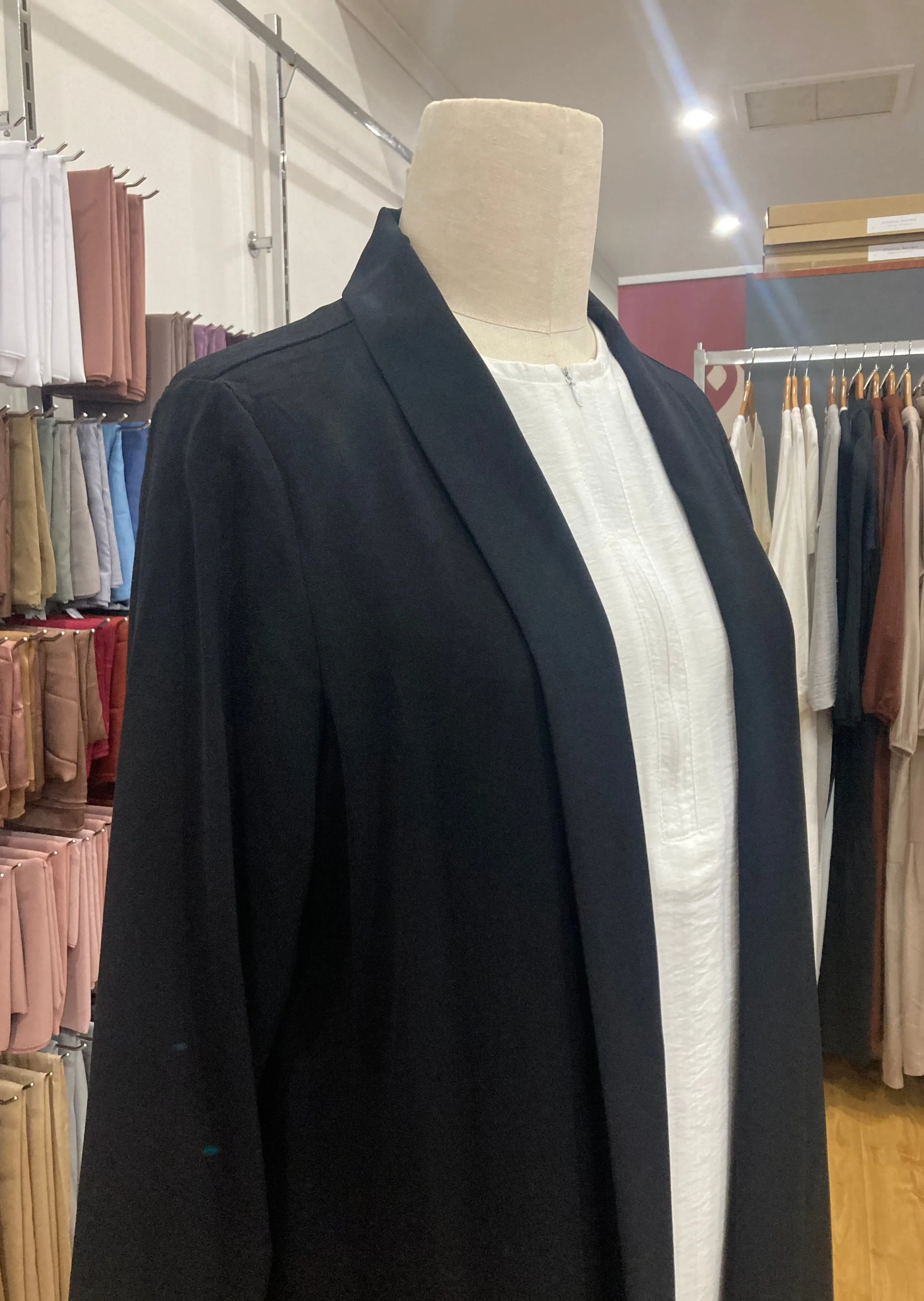 Cuffed Sleeve Cardi - Black