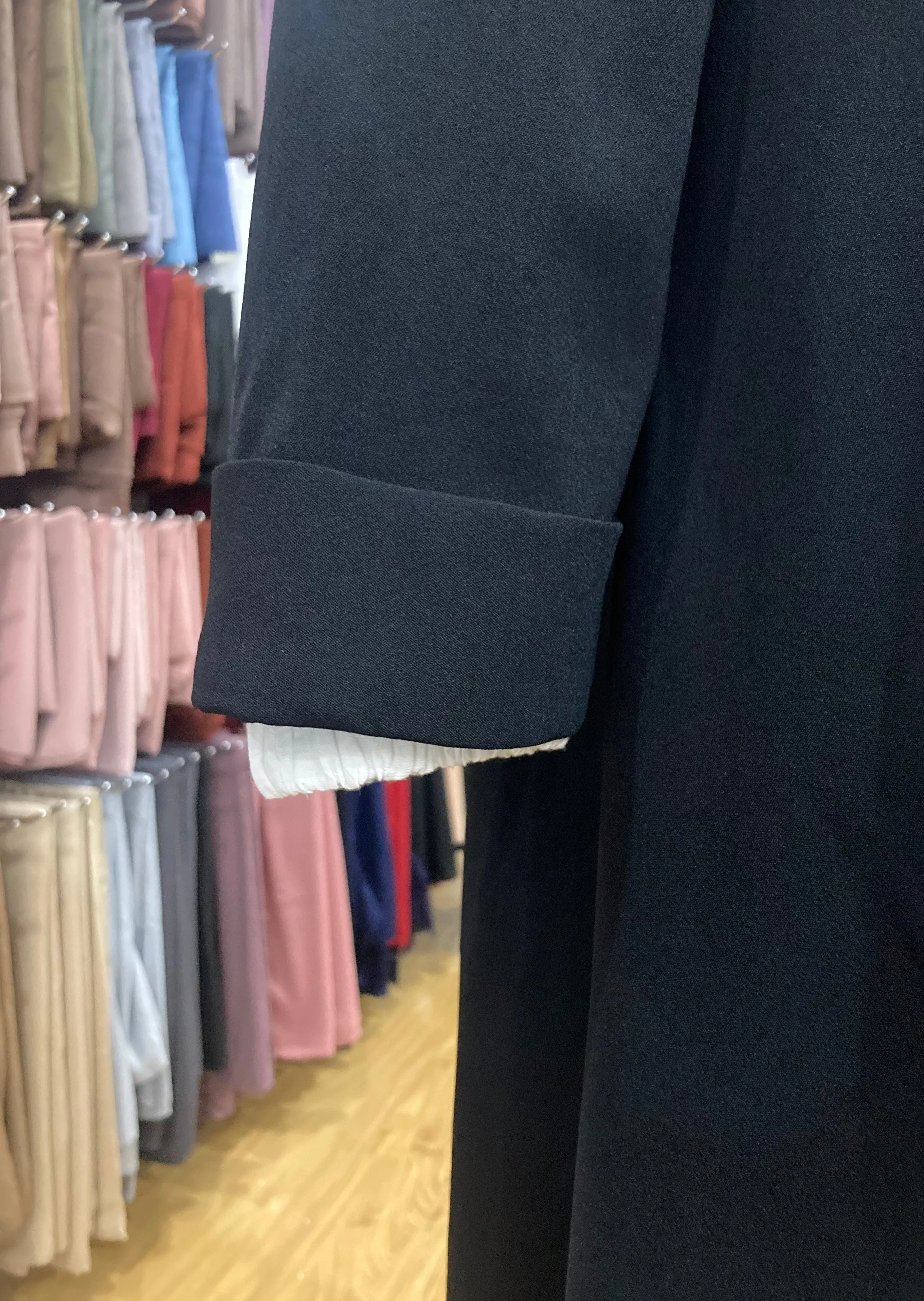 Cuffed Sleeve Cardi - Black