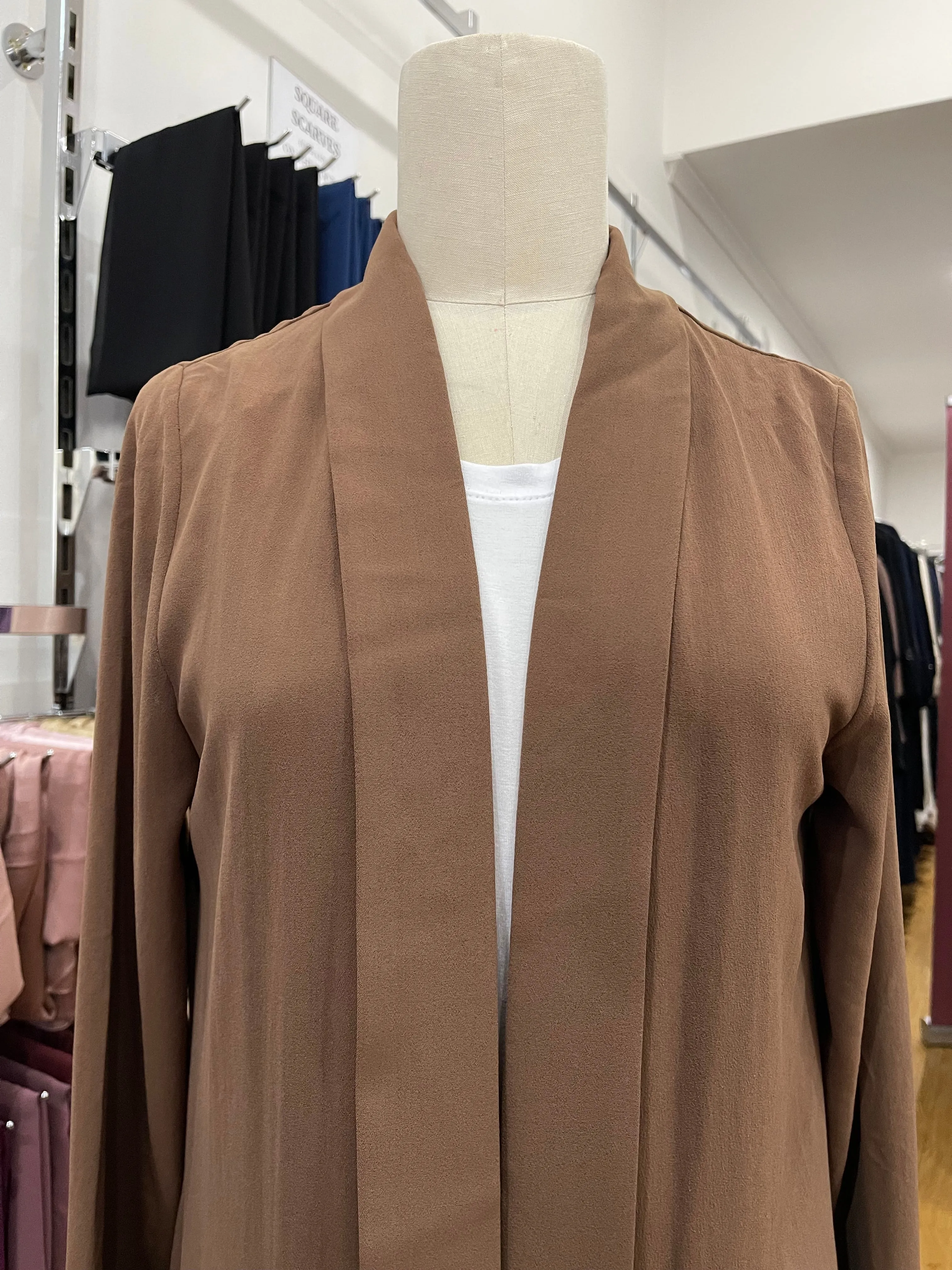 Cuffed Sleeve Cardi - Caramel