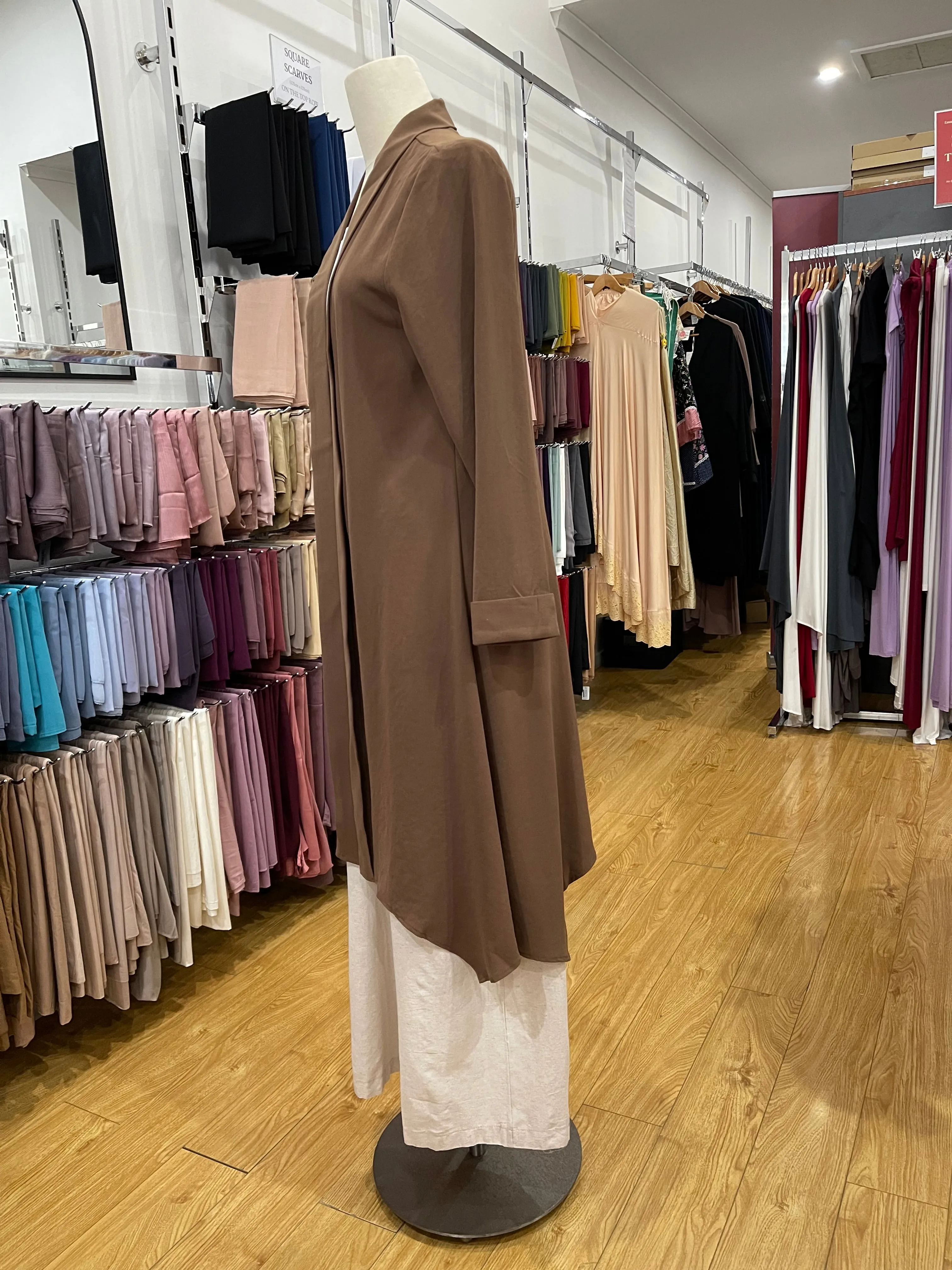 Cuffed Sleeve Cardi - Caramel
