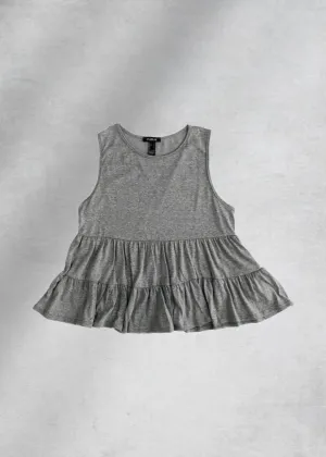 Dakota Tiered Sleeveless Top - Gray