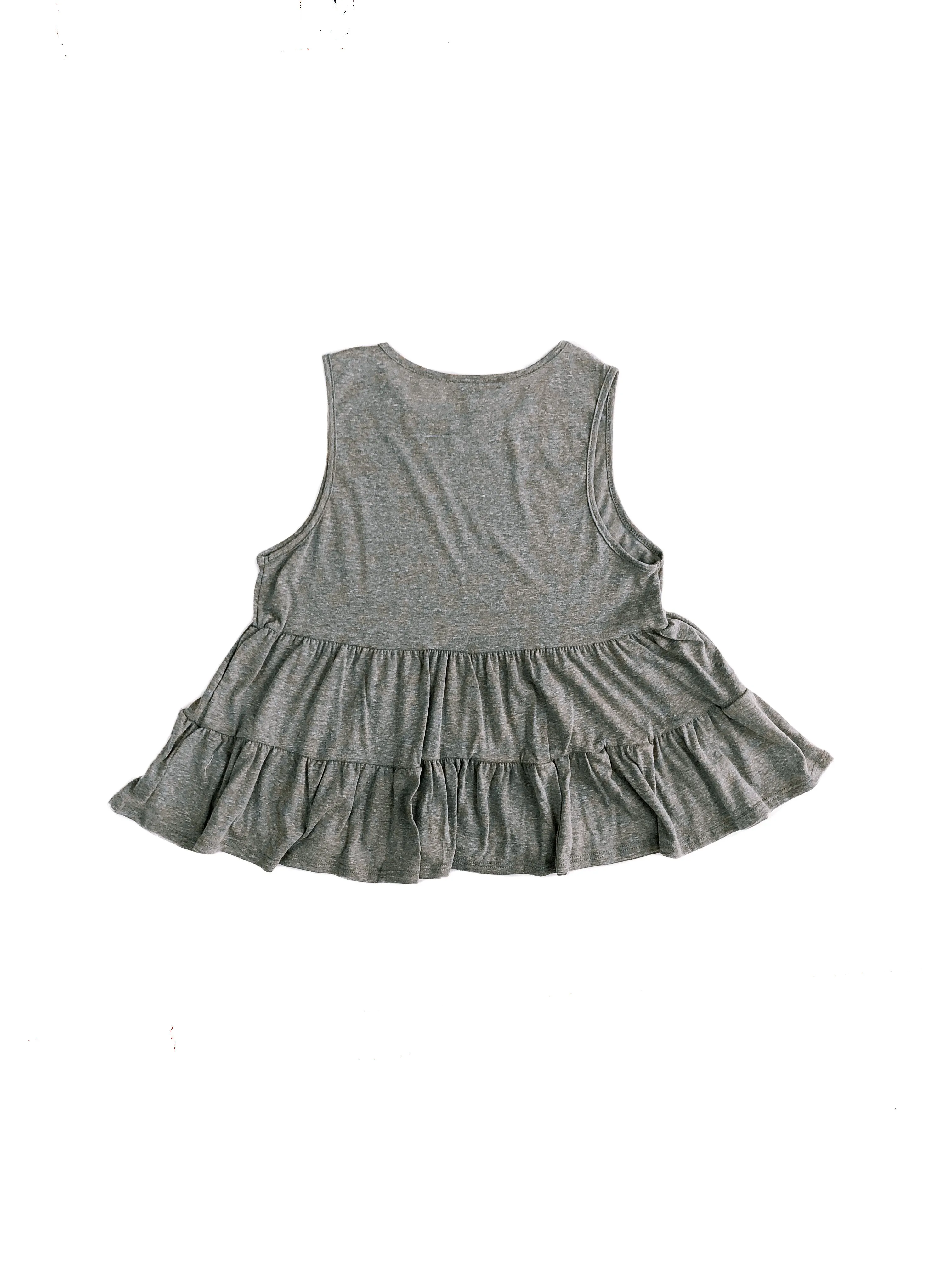 Dakota Tiered Sleeveless Top - Gray