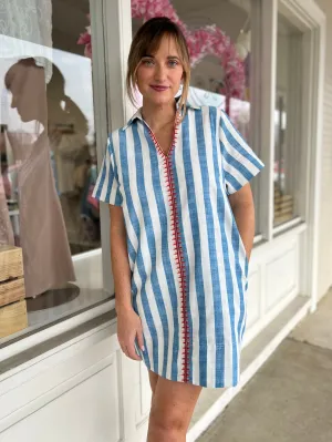 Daphne Striped Shift Dress