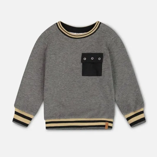 Dark Gray Rib Sweatshirt