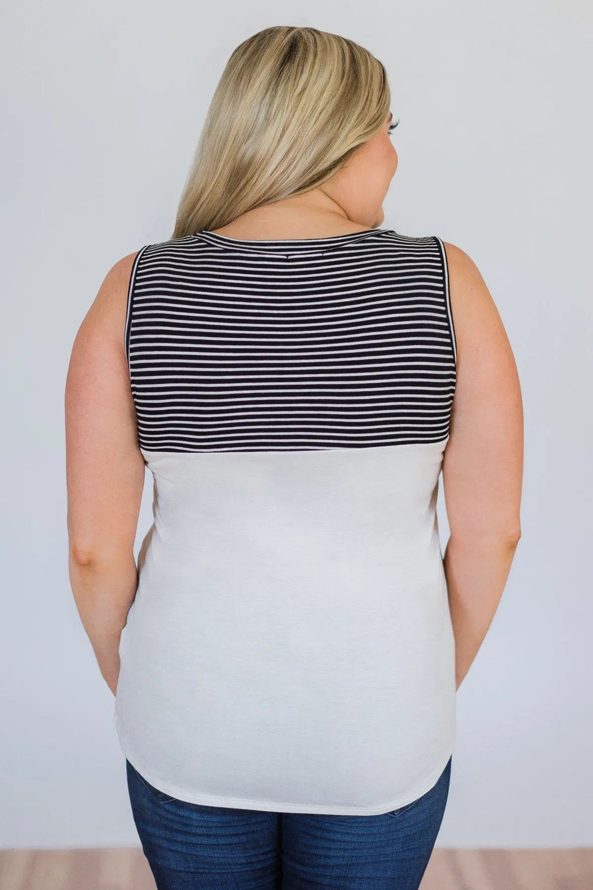Days Go By Striped Pocket Tank Top- Coral