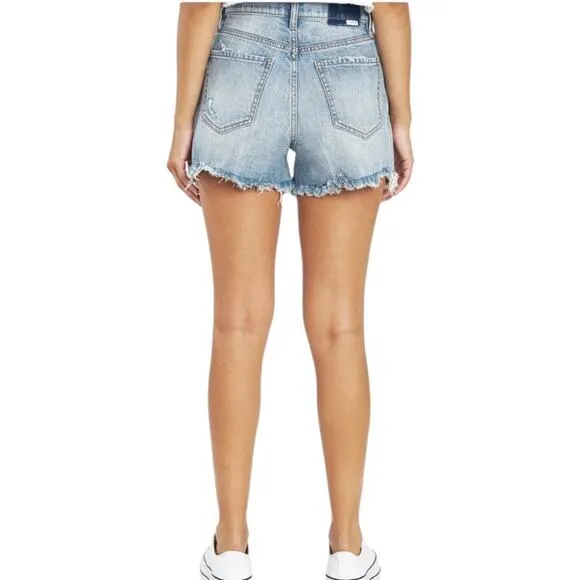 Daze Denim Women’s The Knockout High Rise Shorts Beach Vacation Blue 25 NWT