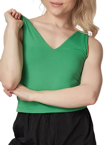 DEEP V-NECK DOUBLE LAYERED  CROP TOP(VERA01) <Bundle>