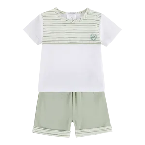 Deolinda Boys Oliver Striped Shorts Set