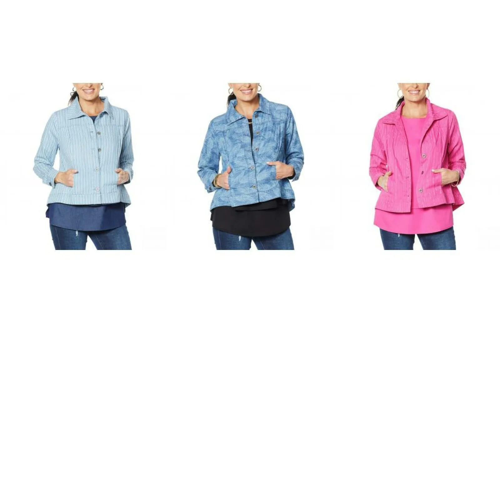 DG2 by Diane Gilman Women's SoftCell Lightweight Chambray Jacket