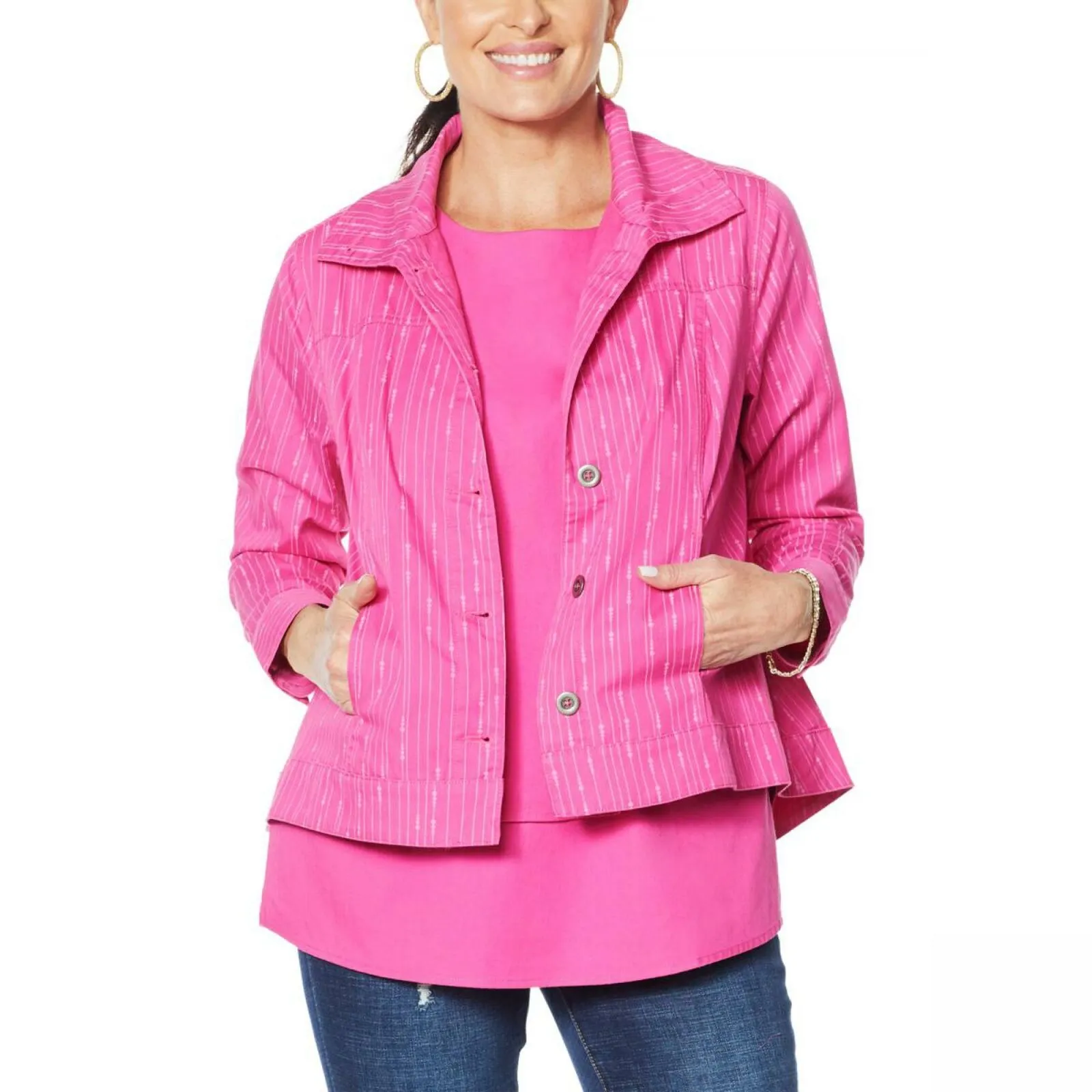 DG2 by Diane Gilman Women's SoftCell Lightweight Chambray Jacket