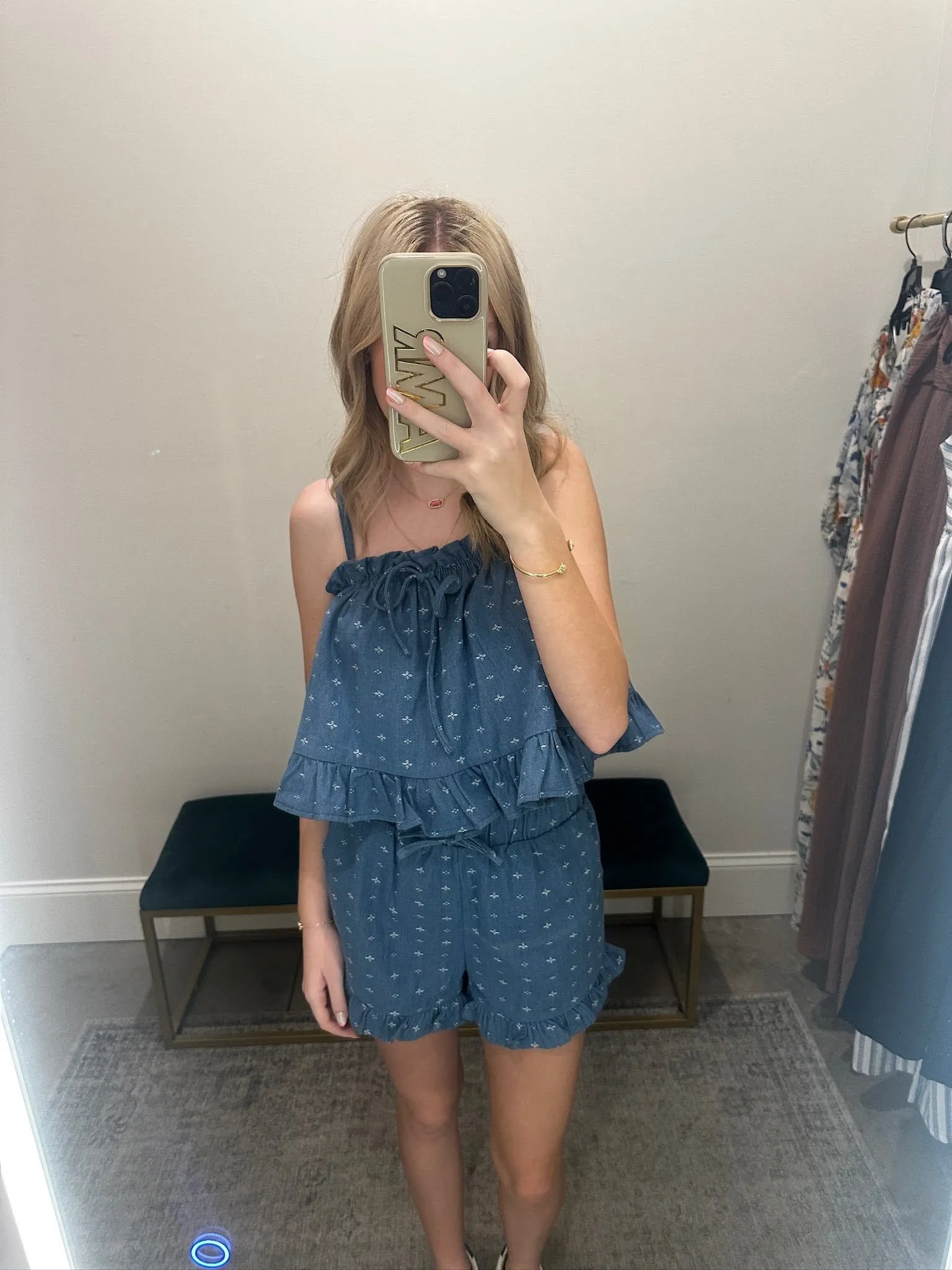 Distressed Detail Denim Shorts (Part of a set)
