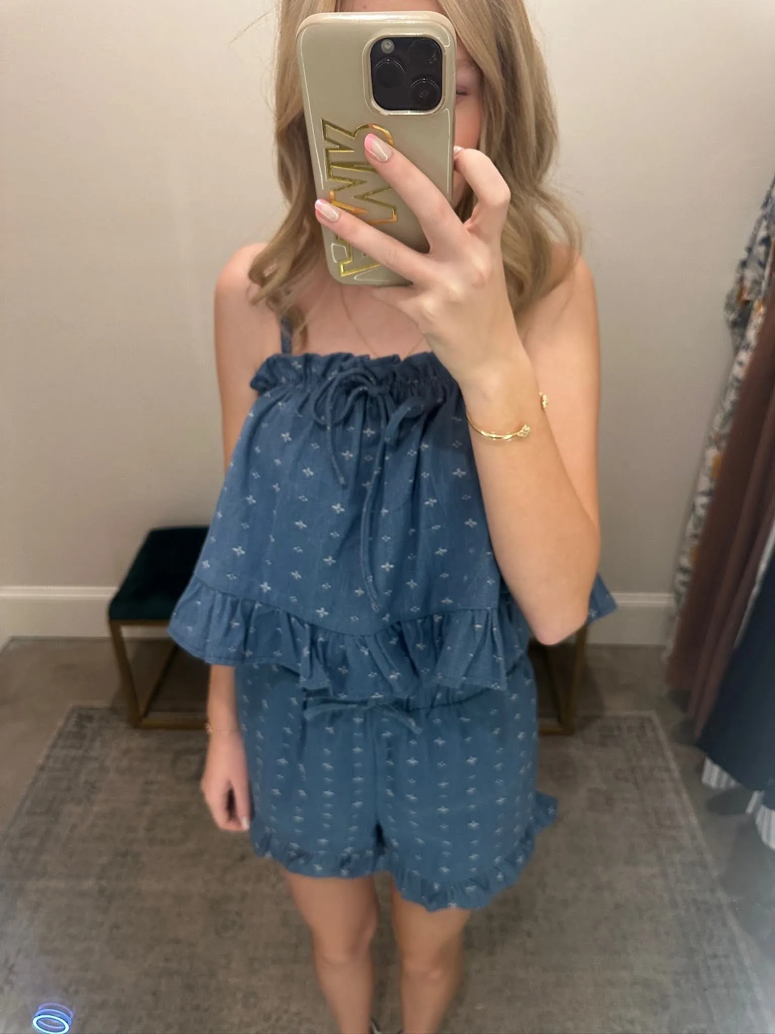 Distressed Detail Denim Shorts (Part of a set)