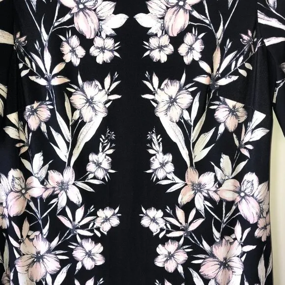 Eliza J Floral Short Sleeve Shift Dress Size 6