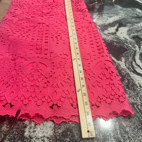 ELIZA J NWOT pink lace over sleeveless shift dress