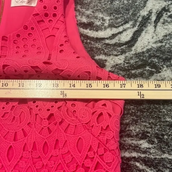 ELIZA J NWOT pink lace over sleeveless shift dress