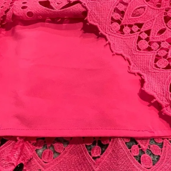 ELIZA J NWOT pink lace over sleeveless shift dress