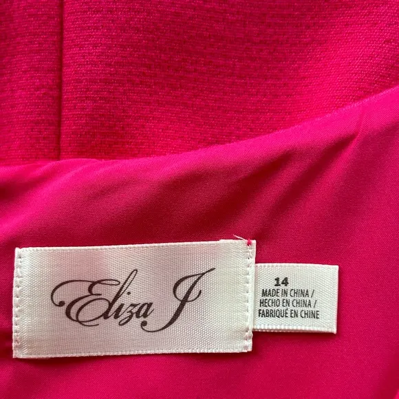 ELIZA J pink sleeveless b neck fitted shift dress SZ 14 NWT