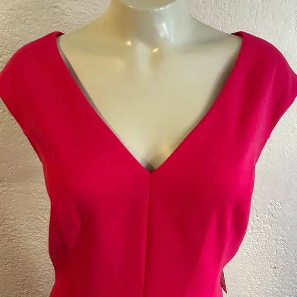 ELIZA J pink sleeveless b neck fitted shift dress SZ 14 NWT