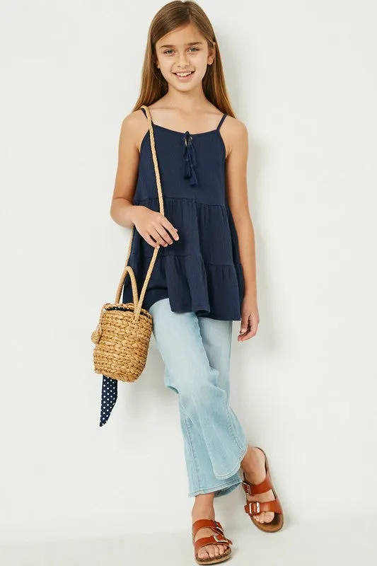 Ellie Youth Tiered Tassel Top