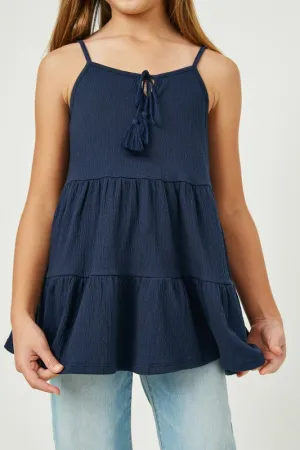 Ellie Youth Tiered Tassel Top