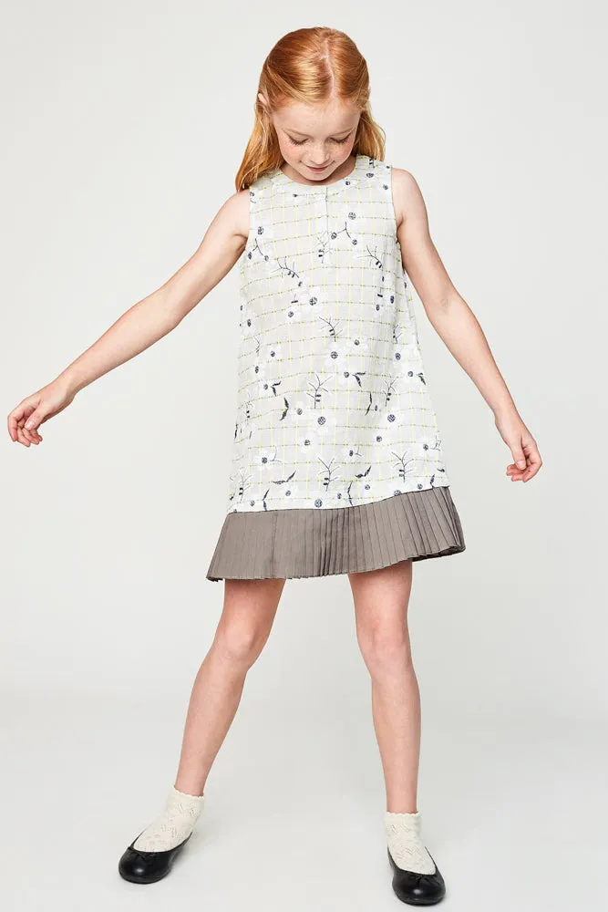 Embroidered Sleeveless Dress