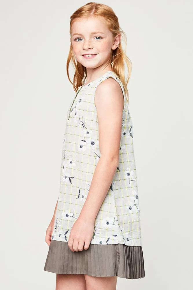 Embroidered Sleeveless Dress