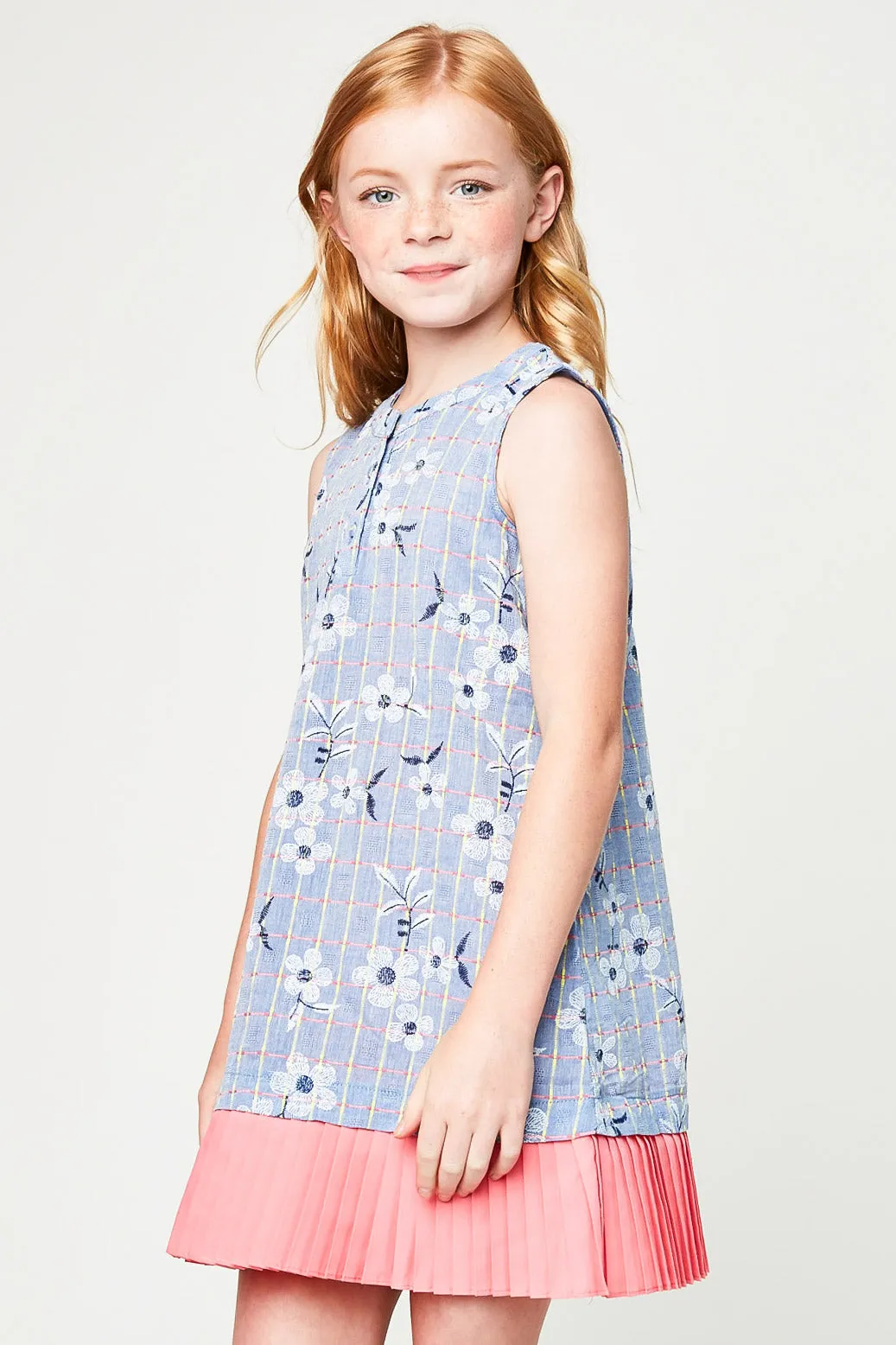 Embroidered Sleeveless Dress