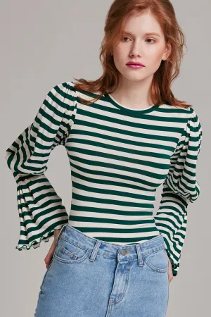 Emmy Striped Puff Sleeve Top