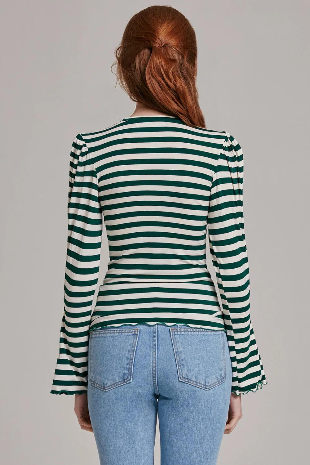 Emmy Striped Puff Sleeve Top