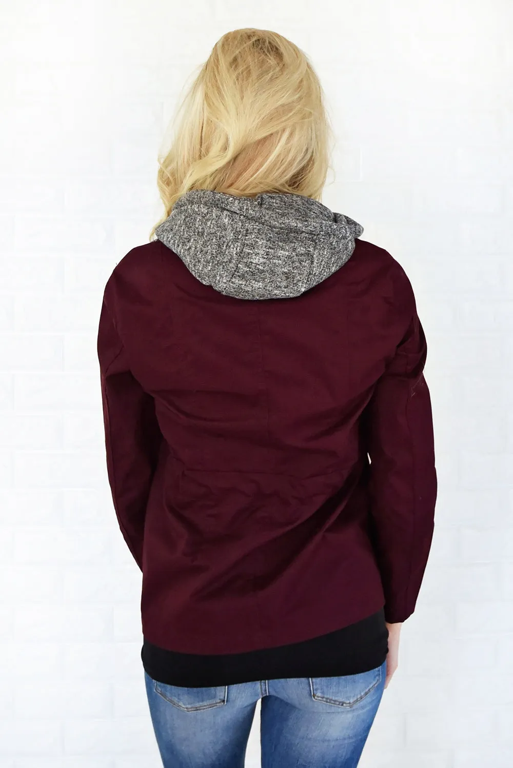 Essential Fall Jacket - Burgundy