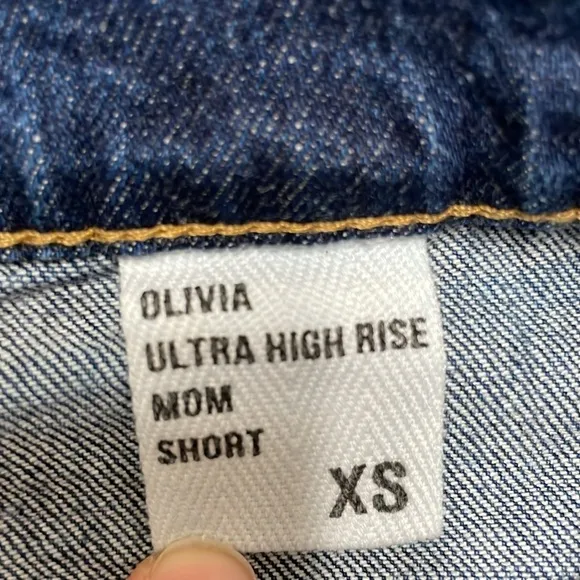 Eunina Olivia Ultra High rise Mom Shorts Denim Size XS