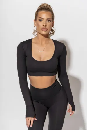 Everyday Calabasas Crop Top - Black