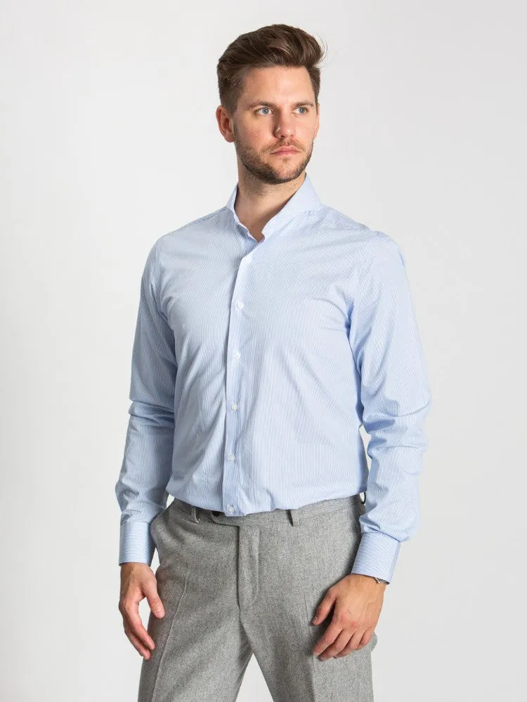 Extreme Cutaway Classic Blue Striped Shirt