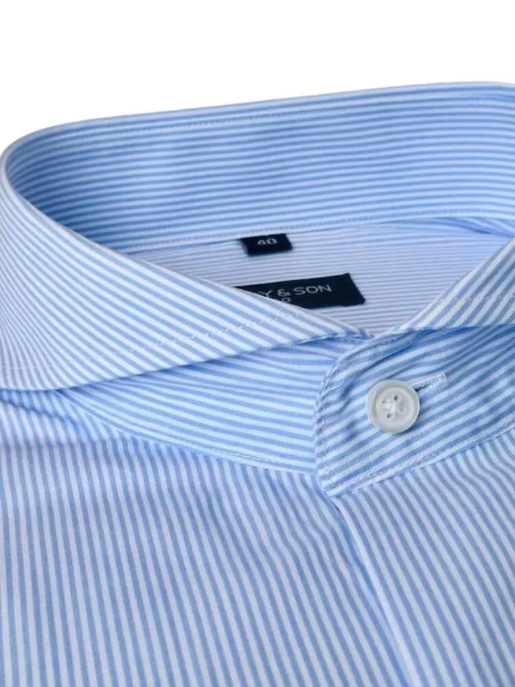 Extreme Cutaway Classic Blue Striped Shirt