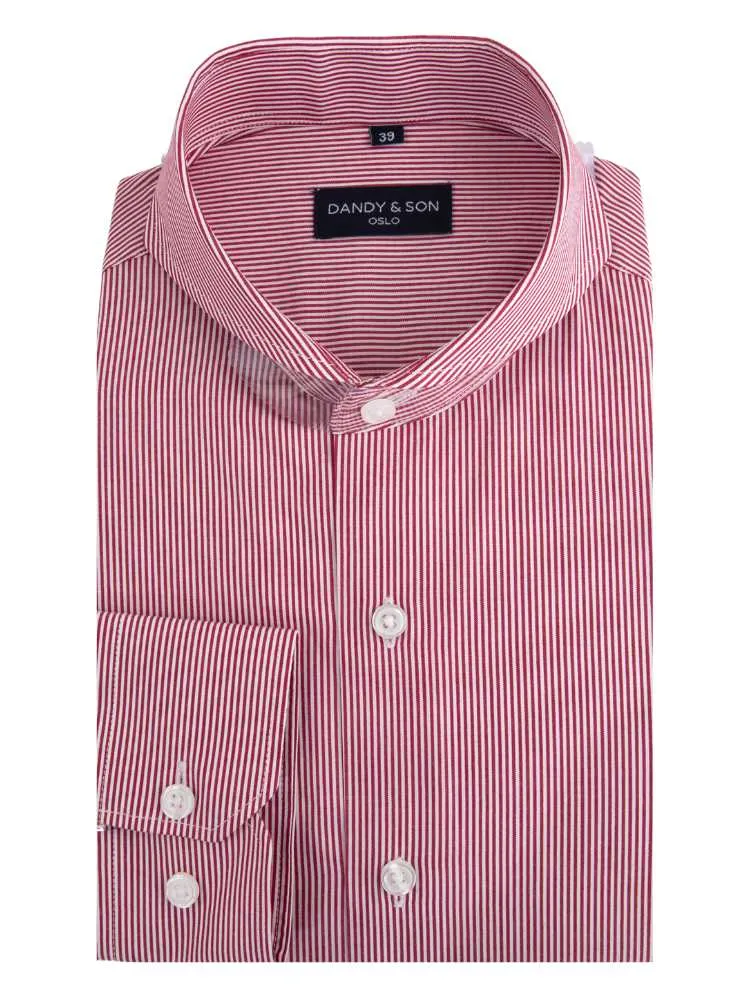 Extreme Cutaway Red Striped Shirt