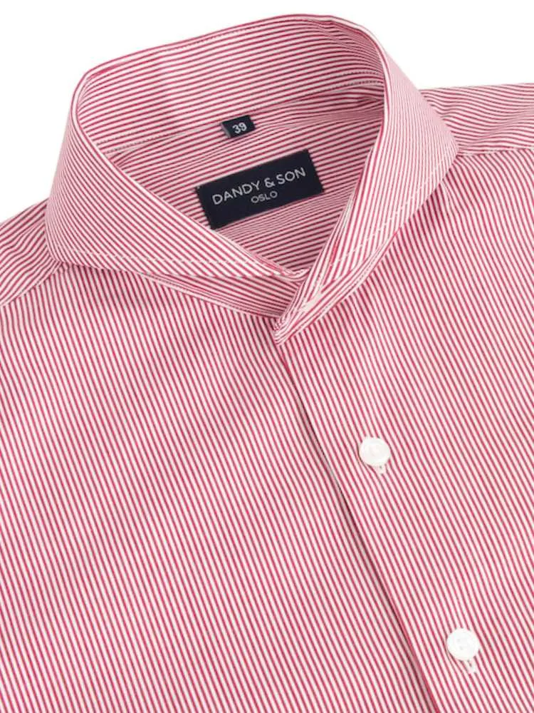 Extreme Cutaway Red Striped Shirt
