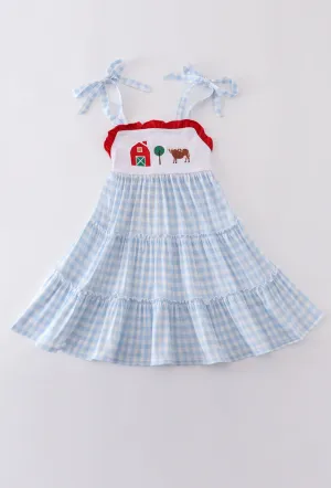 Farm Embroidered Tired Dress
