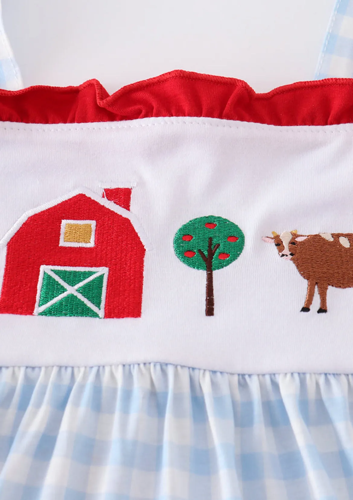 Farm Embroidered Tired Dress